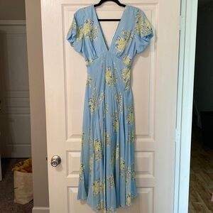 Free People floral midi dress